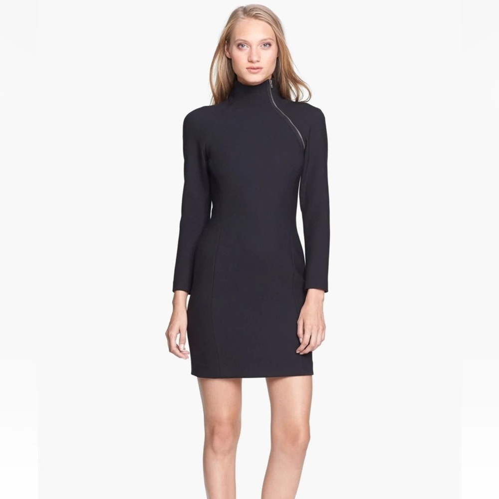 NWT THEORY 'Danella' Wool Blend Sheath Dress Size 8 Black